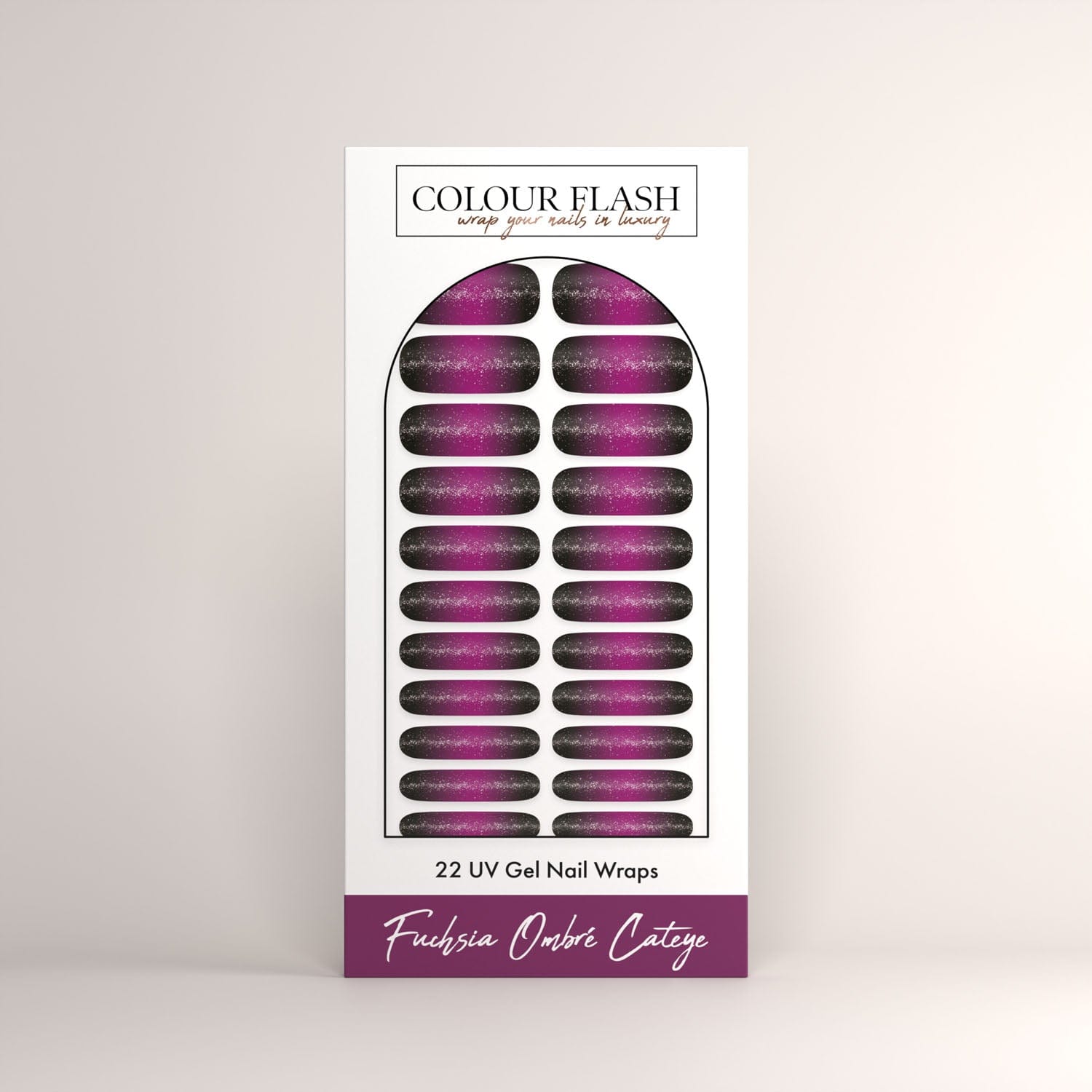 UV Gel: Fuchsia Ombré Cateye