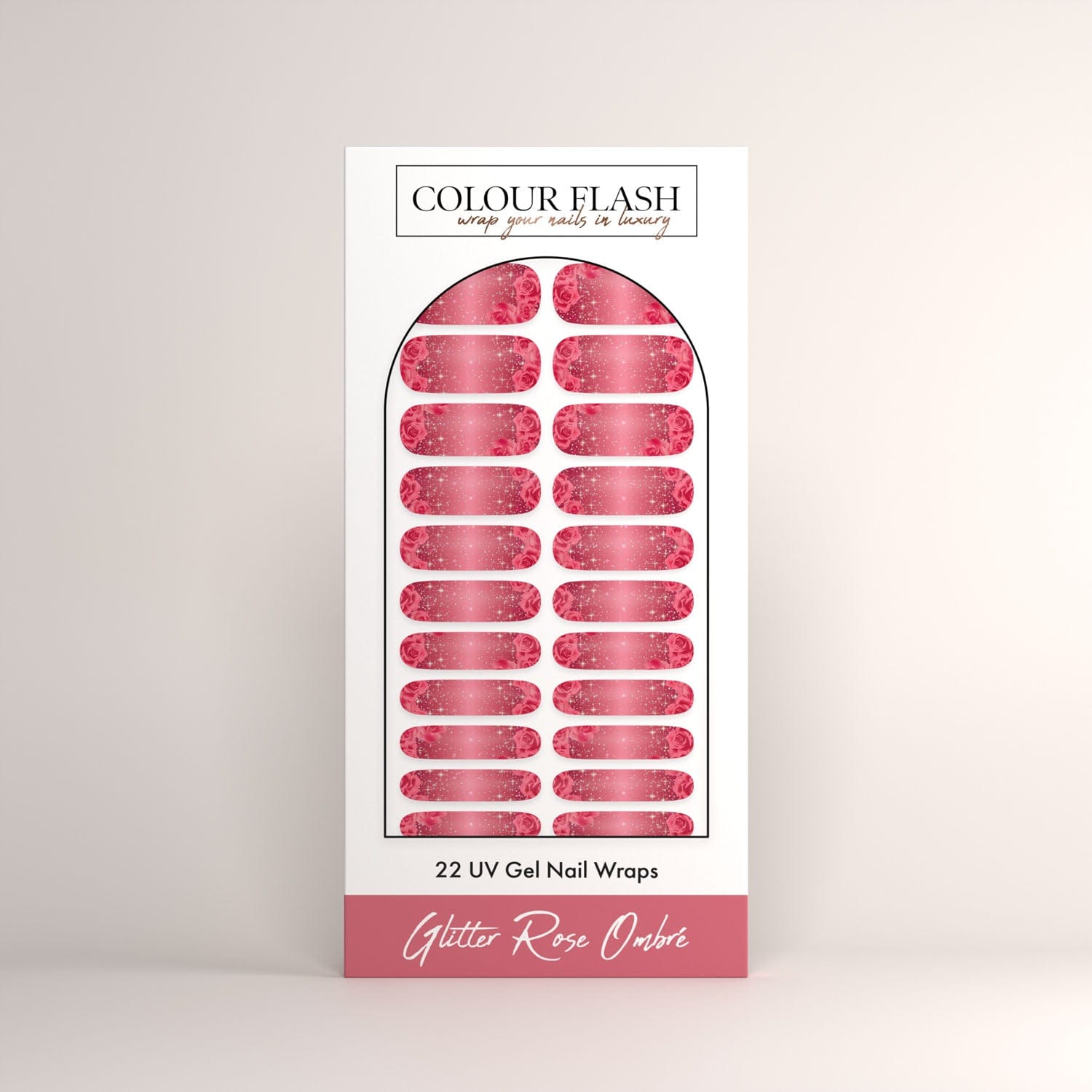 UV Gel: Glitter Rose Ombré