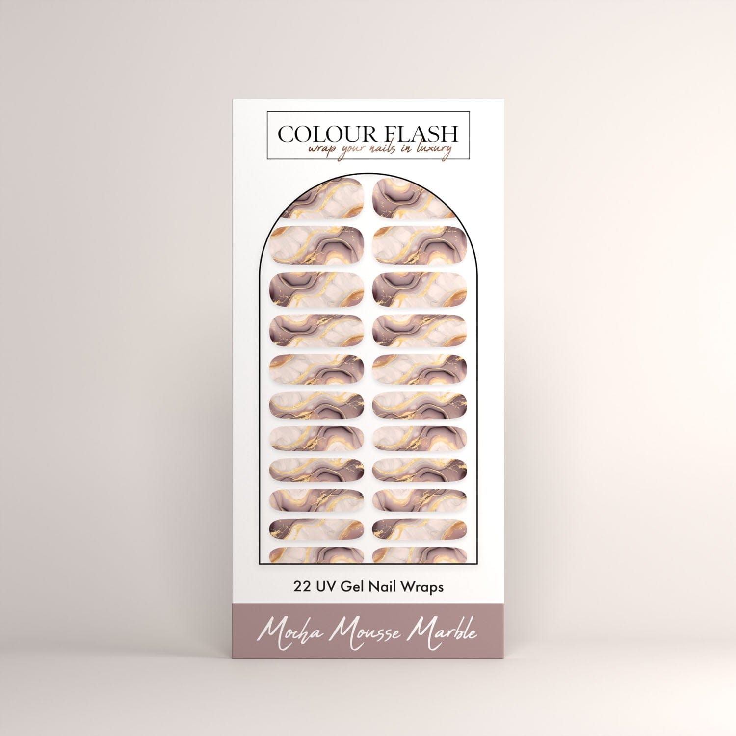 UV Gel: Mocha Mousse Marble