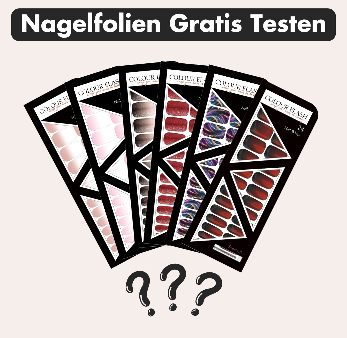 Nagelfolien Gratis Testen (1x Zufalls-Design)