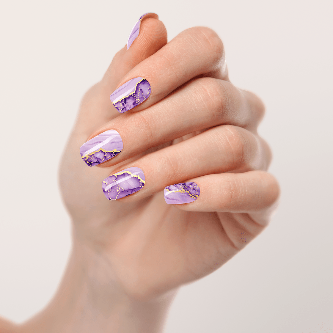 UV Gel: Amethyst Marble